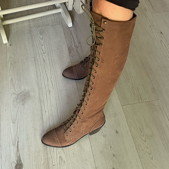 FREE PEOPLE JOE LACE UP BOOT Brown size 10 - Picture 3 of 8